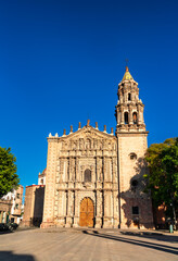 Fototapeta na wymiar Temple of Our Lady of Carmen in San Luis Potosi, UNESCO world heritage in Mexico