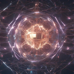 Mankind depiction of what the quantum phisics realm looks like representation for wallpaper or background