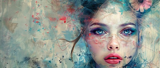 Grunge portrait of a woman