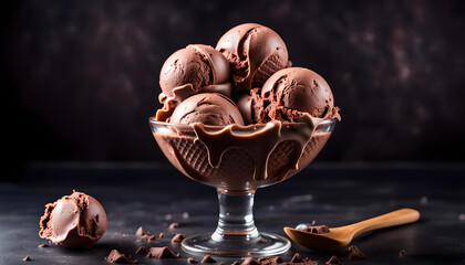 chocolate ice cream with chocolate