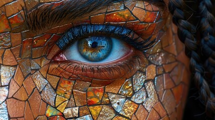 Mosaic of a girl's eye