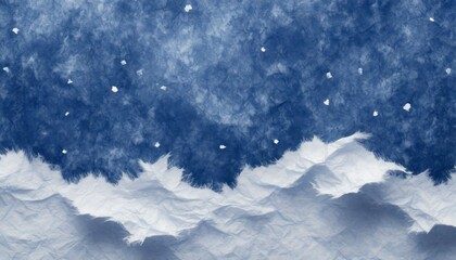 Fototapeta na wymiar 寒い冬、雪をイメージした背景（和、和紙、和風イメージの背景素材）