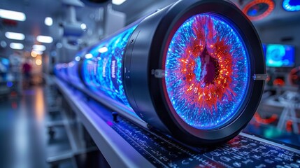 A single-photon emission computed tomography (SPECT) scan imaging radioactive tracers in tissues,...