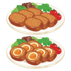 皿に盛られたミートローフ