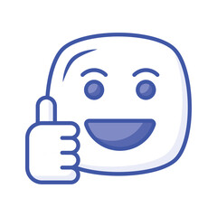 Thumb up, like emoji vector design, easy to use and download