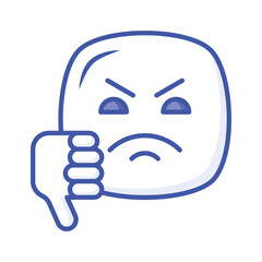 Check this amazing icon of dislike emoji, unique and creative vector
