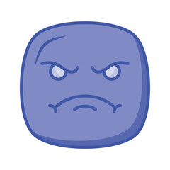 Have a look at this amazing icon of angry emoji, premium vector