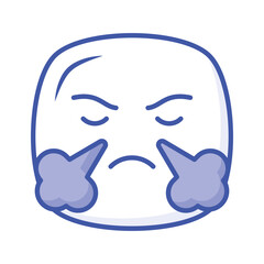 Have a look at this creative icon of frustrated emoji, trendy style vector