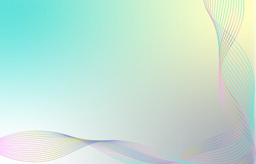 Abstract wave element for design. Digital frequency track equalizer. Stylized pastel line art background. Curved wavy line. Vector illustration