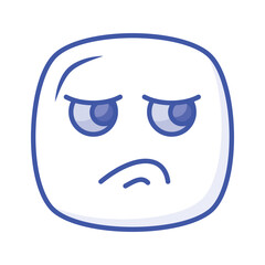 Disgusted emoji vector design, customizable unique vector