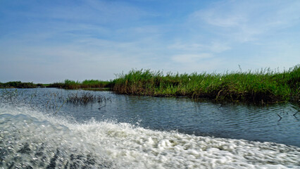 scenic landscape at the tonle sap river