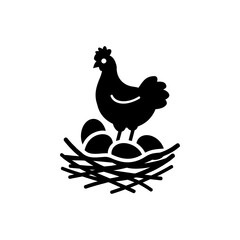 Hen with Eggs Icon