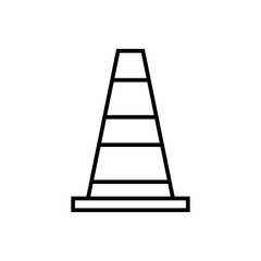 Traffic cone icon vector. Road token. Accident symbol. Crash logo.