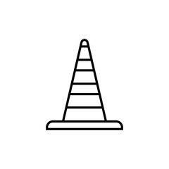 Traffic cone icon vector. Road token. Accident symbol. Crash logo.