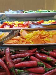 different vegetable and salad