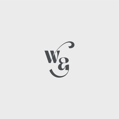 simple and minimalism WA beauty monogram initial logo letter Classy black fashion