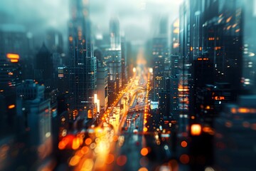 Blurred Cityscape for Dynamic Metropolis Aesthetics