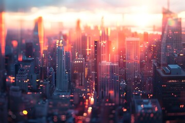 Blurred Cityscape Backdrop for Modern Metropolis Aesthetics