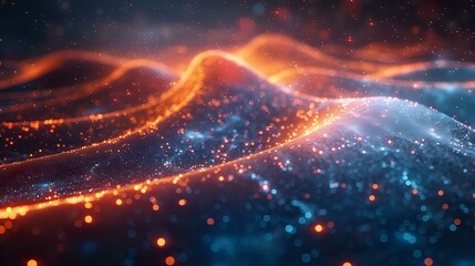 Obraz premium Future Forward: Abstract Landscape of Technology and Connectivity