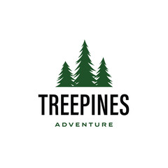 Elegant tree pines logo for nature-inspired branding and environmental design