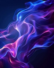 Abstract blue and purple liquid wavy shapes futuristic banner Glowing retro waves vector background