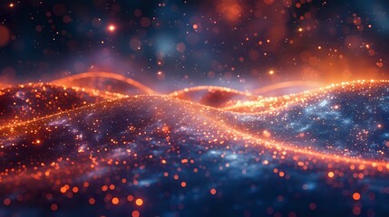 Fototapeta premium Techno Rhythm: Abstract Landscape of Energy and Connectivity