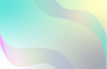 Fototapeta premium Abstract wave element for design. Digital frequency track equalizer. Stylized pastel line art background. Curved wavy line. Vector illustration