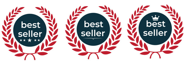 Obraz premium set of best seller stickers, badges, labels vector illustration