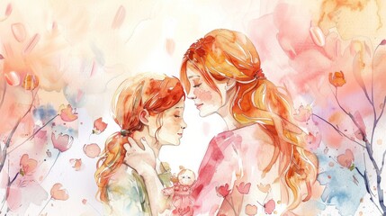 Watercolor Illustration for Mother's Day