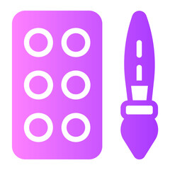 Watercolor gradient icon