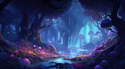 Fototapeta premium Enchanted Forest Fantasy Landscape