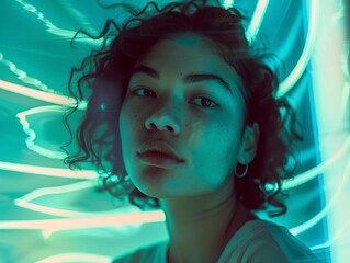 Filtered portrait, artistic