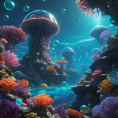 coral reef in the sea