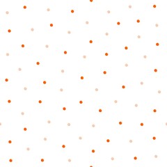 Beige and orange dotes on a white background