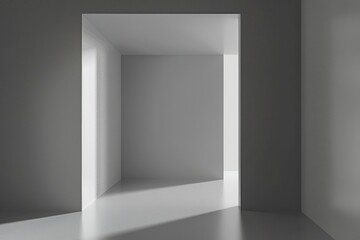 Minimalist Design of Light in Empty Dark Room
