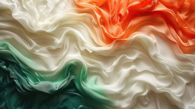 abstract colorful background with waves india independence day.