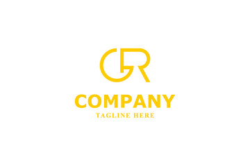 letter g and r minimal logo