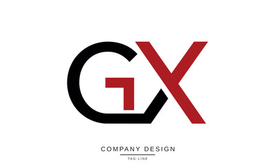 GX, XG Abstract Letters Logo Monogram Design Font Icon