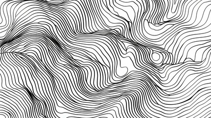 A mesmerizing pattern of black and white wavy lines
