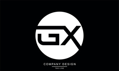 GX, XG Abstract Letters Logo Monogram Design Icon Font