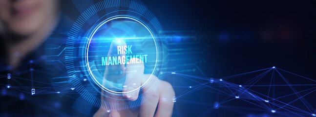 Risk Management and Assessment for Business Investment Concept. Business, Technology, Internet and...