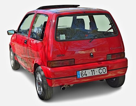 Vintage Fiat Cinquecento in red