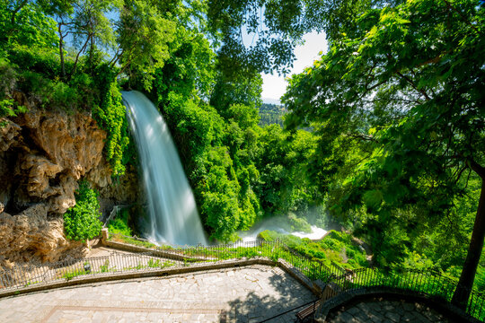 Edessa waterfall and park, Greece	