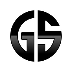 Initial GS Logo in a Cirle Shape