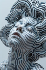 Fototapeta premium abstract fashion portrait, ai