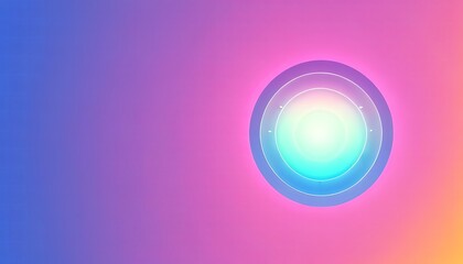 Obraz premium Pastel gradient from center abstract blurred, Circle shape with neon gradient border