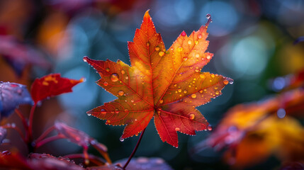 red maple leaves, ai