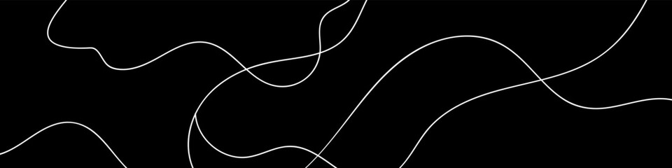 Modern abstract wavy lines. Black and white background. Abstract luxury wallpaper. Art deco pattern. Vector EPS 10