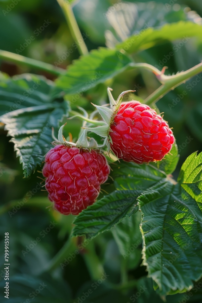 Wall mural raspberry