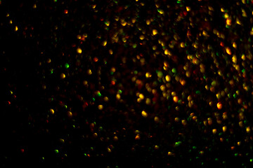 Colorful glitter lights background. Defocused bokeh. Lights texture. Blurred boke light background....